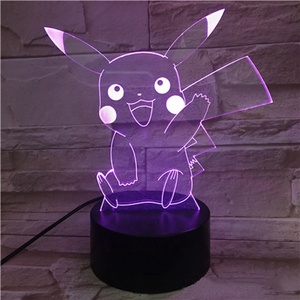 <span class=keywords><strong>Lampe</strong></span> <span class=keywords><strong>LED</strong></span> 3D à capteur tactile, <span class=keywords><strong>lampe</strong></span> de table <span class=keywords><strong>Pikachu</strong></span> à couleur changeante RVB pour enfants, décor de chambre à coucher - Product Image 5
