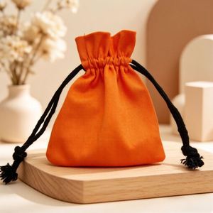 Reusable Wholesale <b>Small</b> Cotton Jewelry Pouch with Drawstring Custom Logo Luxury Dust <b>Bag</b> for Necklaces Rings & Gift Packaging - Product Image 5