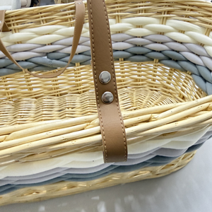 Berceau en rotin tissé à la main, moderne, pour bébé, berceau, panier de Moïse, pour chambre à coucher, salon et extérieur - Product Image 5