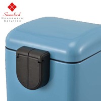 Style spécial carré en acier inoxydable pédale de recyclage poubelle élégant métal pied seau de stockage des déchets