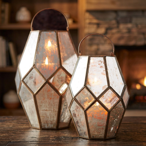 Premium Quality Iron and Mirror Handmade UV Printed <strong>Candle</strong> <strong>Lantern</strong> <strong>Holders</strong> for Home Decoration at Low Prices - Product Image 3