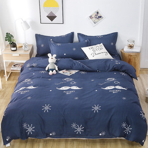 Luxury <strong>Printed</strong> 100% Polyester Hotel-Grade <strong>Bedsheet</strong> Collection Woven Technics 4-Piece <strong>Set</strong> for King Size Bed for Home <strong>Designers</strong> - Product Image 2