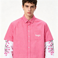 Chemises polo en coton personnalisées avec logo, pour hommes, coupe ajustée, style Chief Keef, kit sportif, tricotées, manches longues, sublimation, pour hommes