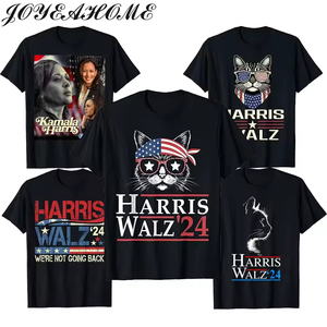 เสื้อยืดเลือกตั้งใหม่ - เสื้อยืดคอกลมแขนสั้นพิมพ์ลายแมวรักชาติสำหรับผู้สนับสนุนทางการเมือง - Product Image 1