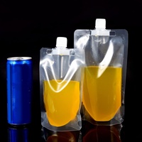 Pochettes transparentes à bec verseur pour liquides, 50 ml à 4,5 L, sacs à eau pour boissons et vin, étanches, impression par gravure, usage industriel