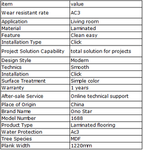 Thiết kế sàn gỗ lai <span class=keywords><strong>HDF</strong></span> MDF nhảy cong sàn gỗ nhiều lớp AC3 trang trí áp lực cao laminates/HPL - Product Image 4