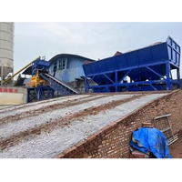 Usine de production de béton portable en Chine, ligne de production de béton, centrale à béton Hzs120, centrale à béton sec