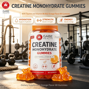 Gomitas de Creatina Monohidrato OEM con Taurina, Vitamina B6 y B12, Sabor Naranja, 60 Unidades, Hidratación para Atletas de Gimnasio, Marca Privada - Product Image 1