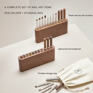 Ensemble <span class=keywords><strong>de</strong></span> pinceaux à ongles interchangeables <span class=keywords><strong>de</strong></span> haute qualité, design original, professionnel, avec des pinceaux ultra fins pour la french manucure - Product Image 2