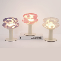 Nouvelle Lampe de Table Orange Créative et Moderne, Lampe de Chevet Rechargeable en Verre, Lampe de Bureau pour Salon, Éclairage Simple, Décoration, Veilleuse