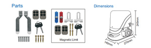 500 KiiFi ececury ololar ower ystem uutomatic emote ontrol leclectric ototor tarliding ate penpener - Product Image 2