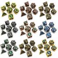 Ensemble de dés Fantasy Relic 7 pièces, dés polyédriques pour jeux de rôle et jeux de société DND