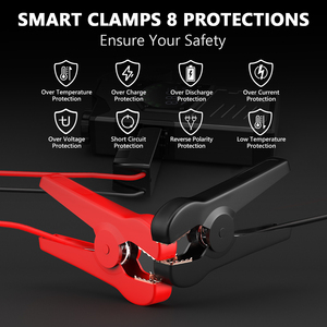 ポータブル4 in 1多機能エアインフレーターポンプ1200Aピーク電流120PSI高圧ジャンプスターターとエアコンプレッサー - Product Image 6