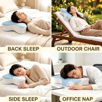 Bantal Leher Ortopedi Bentuk Kupu-kupu Tanpa Tekanan, Busa Memori, Grosir OEM Pabrik