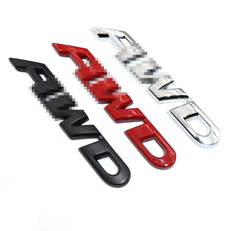 AWD huruf Inggris 3D mobil logam lencana stiker emblem cocok untuk Honda XRV
