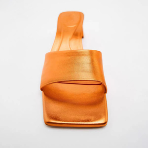 <span class=keywords><strong>Scarpe</strong></span> estive nuove da donna sandali con <span class=keywords><strong>tacco</strong></span> <span class=keywords><strong>basso</strong></span> francese arancione - Product Image 4