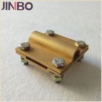 Collier de mise à la terre en cuivre robuste, connecteur croisé électrique, colliers de jonction de câbles