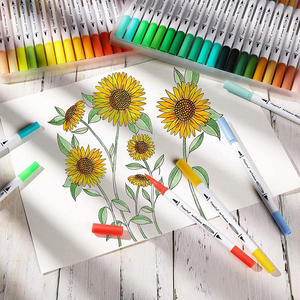 Stylos pinceaux aquarelle à double pointe, marqueurs fineliner pour le dessin, la coloration et l'art - Product Image 4