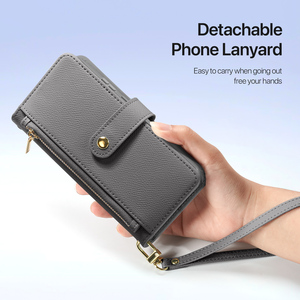 เหมาะสำหรับเคสโทรศัพท์แบบกระเป๋าหนังใส่บัตร S26 Plus พร้อมกระเป๋าแม่เหล็กแบบถอดได้ 2-in-1, เคสป้องกัน S26, สายคล้องคอสุดเทรนดี้ - Product Image 3