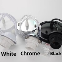 Kit de câblage pour lustre en papier et bambou avec support de lampe E27, ampoule LED, accessoires d'éclairage DIY, abat-jour en forme de disque à montage au plafond