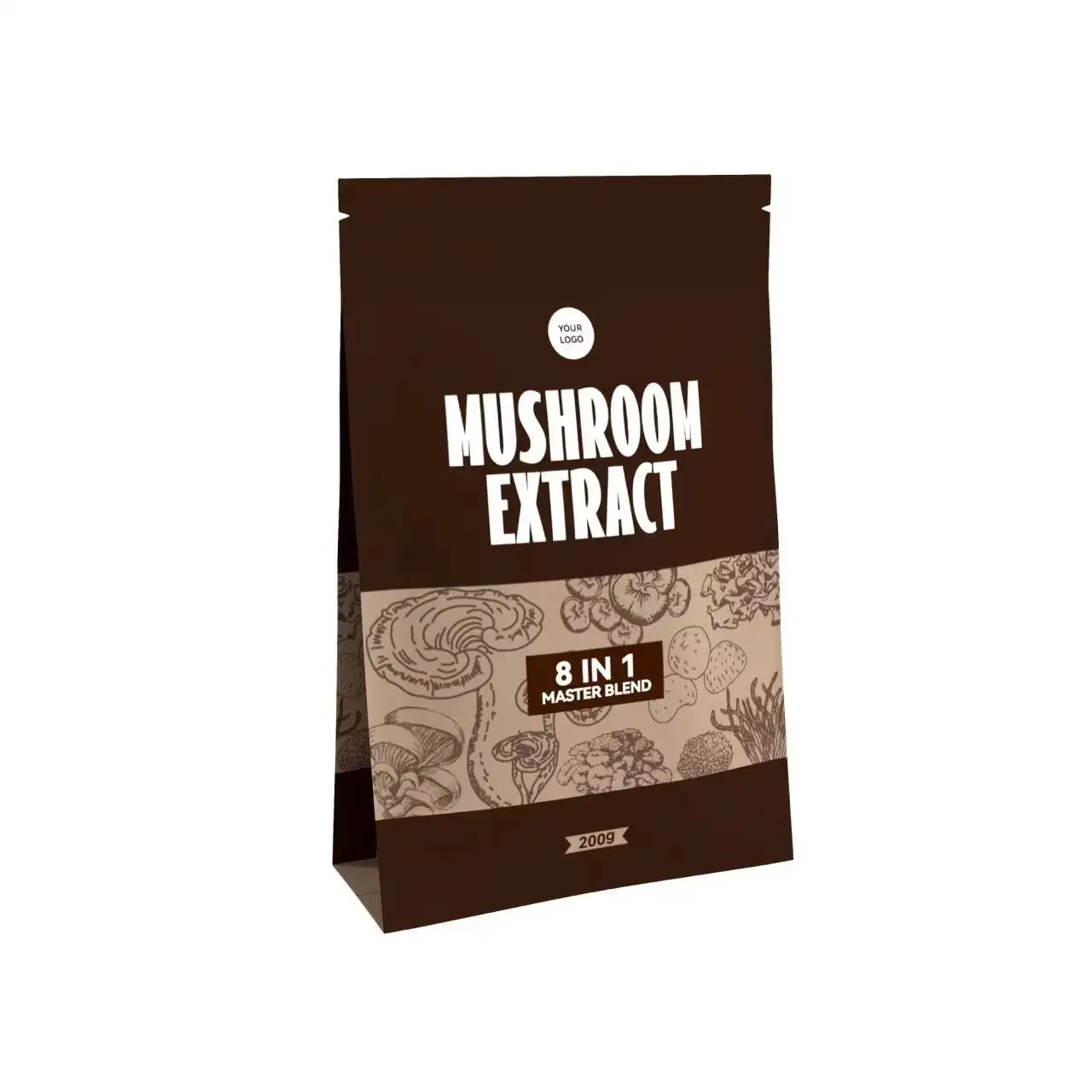 OEM Label pribadi kopi instan sehat ekstrak Jamur Reishi organik kopi instan hitam Herbal instan