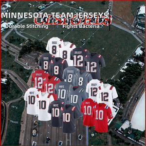 Camisetas de Fútbol Americano al por Mayor, 9 J.J. McCarthy, 18 Justin Jefferson, 3 Addison, 15 Dallas Turner, Minnesota, Bordadas - Product Image 2