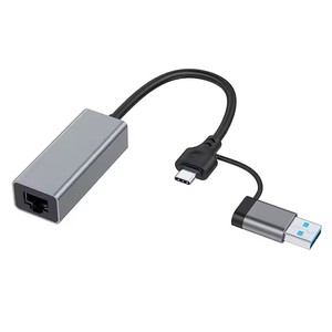 Cantell 2 trong 1 Card mạng USB3.0 bên ngoài cáp mạng để RJ45 giao diện 1000Mbps trò chơi Card mạng <span class=keywords><strong>Gigabit</strong></span> trình điều khiển miễn phí - Product Image 2