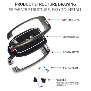 Étui de protection pour clé de voiture en alliage de zinc et gel de silice pour Landwind <span class=keywords><strong>KIA</strong></span> <span class=keywords><strong>Sportage</strong></span> X5 X7 PLUS, <span class=keywords><strong>porte</strong></span>-clés, accessoires de sac - Product Image 5