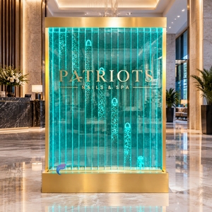 Panneau mural en acrylique à bulles d'eau, autoportant, transparent, moderne, multifonctionnel, séparateur de pièce, lumières LED à changement de couleur pour - Product Image 6