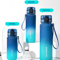 Bouteille à presser réutilisable en plastique durable et écologique de 500 ml pour la randonnée et le camping, design américain pour adultes