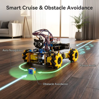 ACEBOTT NOUVEAU Kit de Voiture Robot pour Enfants, Projet STEM Scolaire, ESP32 4WD Mecanum, Kit d'Éducation Robotique DIY avec Codage Python pour Arduino