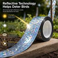Ruban réfléchissant holographique double face hautement efficace anti-oiseaux et anti-animaux domestiques pour jardin, ferme, verger