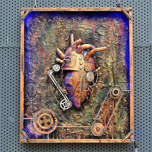 Decoración Steampunk Retro para Bares, Restaurantes y Hoteles, Pintura Mural 3D Colgante, Motocicleta <span class=keywords><strong>Harley</strong></span>, Estatua de Spider-Man, Avión - Product Image 1