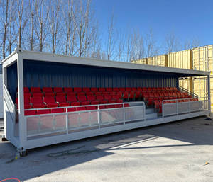 20ft 40ft Temporary Shipping Container Grandstandwith Roof Canopy Outdoor Portable Metal Bleacher Seats Event Stadium Bleachers - Product Image 3