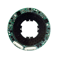 MOSRAC Série D, trou creux, ID 21 mm, OD 58 mm, épaisseur 7,6 mm, précision 20 bits ±0,008 °   Encodeur absolu double inductif supérieur/inférieur