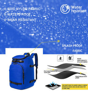 Échantillon gratuit Sac à dos de ski Logo personnalisé 50L Grande capacité Résistant à l'eau Sac de voyage rembourré pour le ski Sac à chaussures de snowboard pour chaussures de ski - Product Image 3