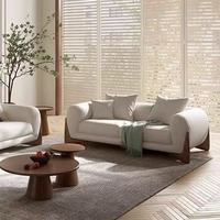Canapé en tissu de luxe léger, fauteuil d'appoint Wabi-Sabi en bois massif très populaire sur internet, fauteuil de détente compact pour salon et balcon