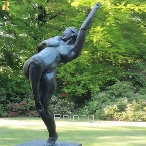Figurine en métal personnalisée pour l'extérieur Sculpture <span class=keywords><strong>de</strong></span> <span class=keywords><strong>danseuse</strong></span> en bronze - Product Image 4
