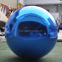 Boule de miroir gonflable flottante géante en PVC, Stock Commercial, boule de miroir décorative gonflable Iridescent