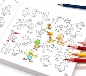 Cuadernos para Colorear con Portada Blanda, Impresión Personalizada Fangda, Libro de Dibujo de Animales, Juguetes para Pintar, Papel Offset, Encuadernación con Grapa Metálica - Product Image 2