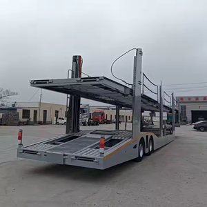 Semi-remorque porte-voitures à 2 essieux en acier, remorques de camion à vendre - Product Image 4
