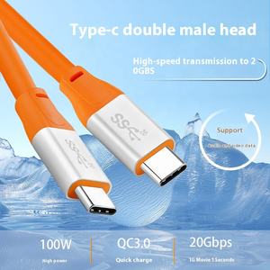 Werks großhandel Multifunktion datenkabel USB C 3.1 Typ C Stecker auf Typ C Stecker 4k 20 Gbit/s 100W Laptop Schnell ladekabel - Product Image 2