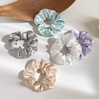 Vente Chaude : Élastique à Cheveux Volumineux en Satin et Cristal Rétro, Couleur Unie, Haute Qualité, Accessoire pour Cheveux