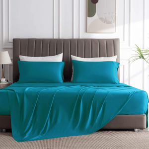 Home Textile <strong>Set</strong> 100% Bamboo Flat Sheets Luxury <strong>Bedding</strong> with <strong>Pillow</strong> Cases - Product Image 1
