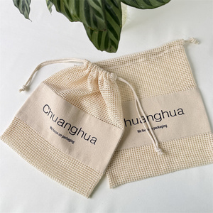 Bolsa de Malla de Algodón Orgánico con Cordón y Logotipo Personalizado, Reutilizable y Lavable, para Libros y Compras - Product Image 5