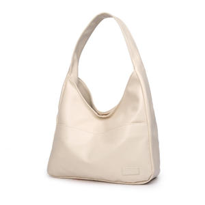 Bolso bandolera de piel marrón de gran capacidad, bolso de mujer de diseño retro minimalista - Product Image 4