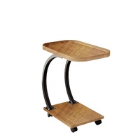 Table d'angle de réfrigérateur de forme circulaire simple Table de canapé d'angle de balcon créative Table d'angle triangulaire d'art minimaliste