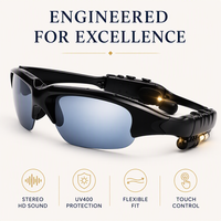 Lentes de Sol Inteligentes con Audio, Llamadas HD, Reproducción de Música, Lentes con Bloqueo de Luz Azul para Deportes al Aire Libre, Lentes Inteligentes con IA