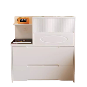 <span class=keywords><strong>Commode</strong></span> longue blanche moderne à 8 tiroirs avec station de charge et éclairage LED pour chambres à coucher – Approvisionnement direct usine - Product Image 2