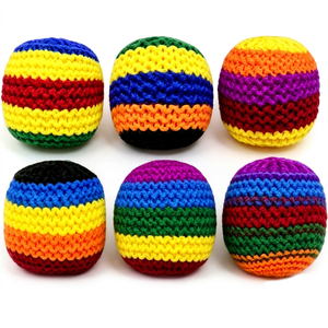 Juego de Pelotas de Ganchillo Hechas a Mano, Coloridas Pelotas de Ganchillo para Adultos y Niños, para Hacer Malabares - Product Image 1